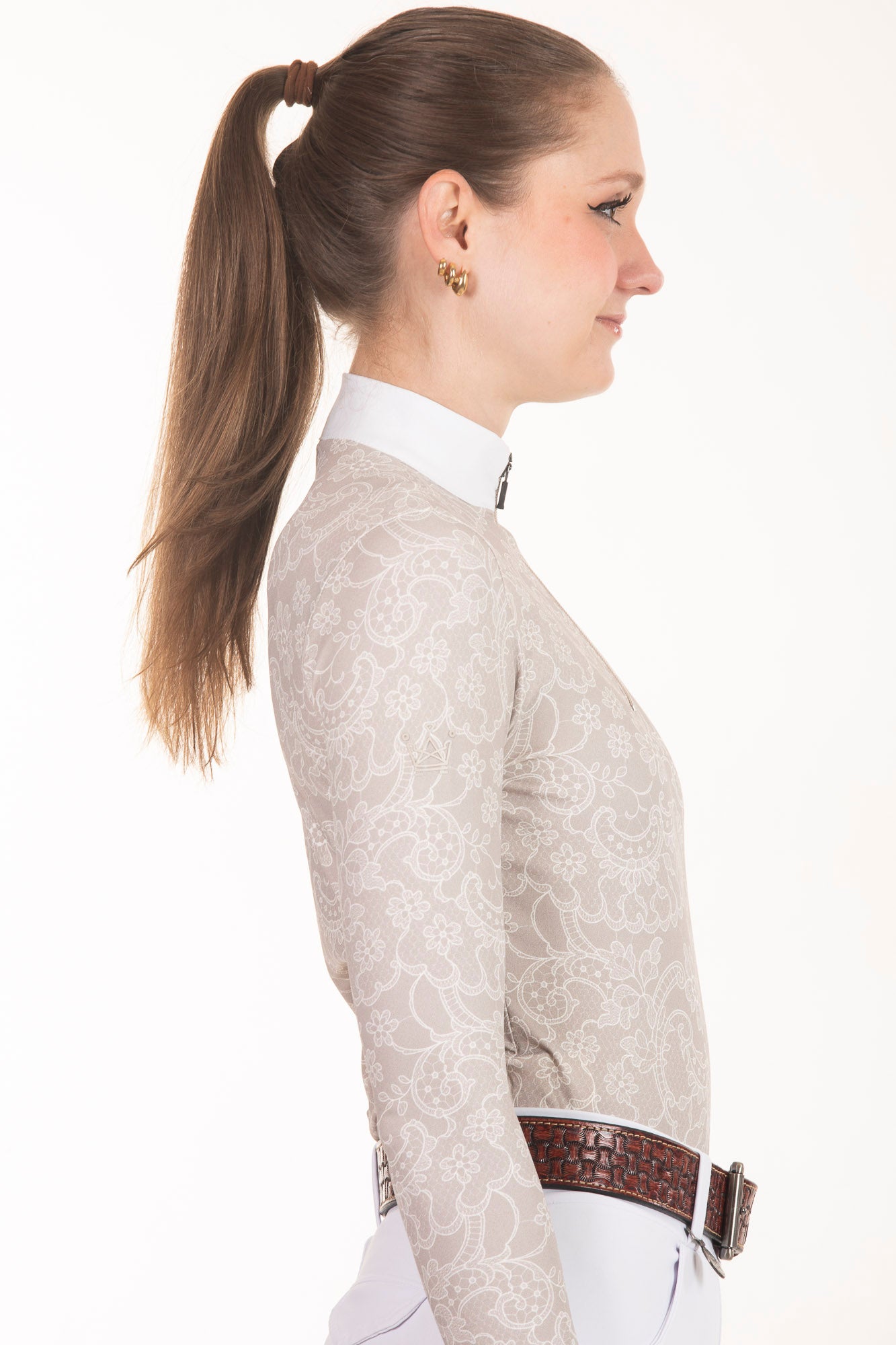 Camisa Hipismo Manga Longa Renda Boho Prova