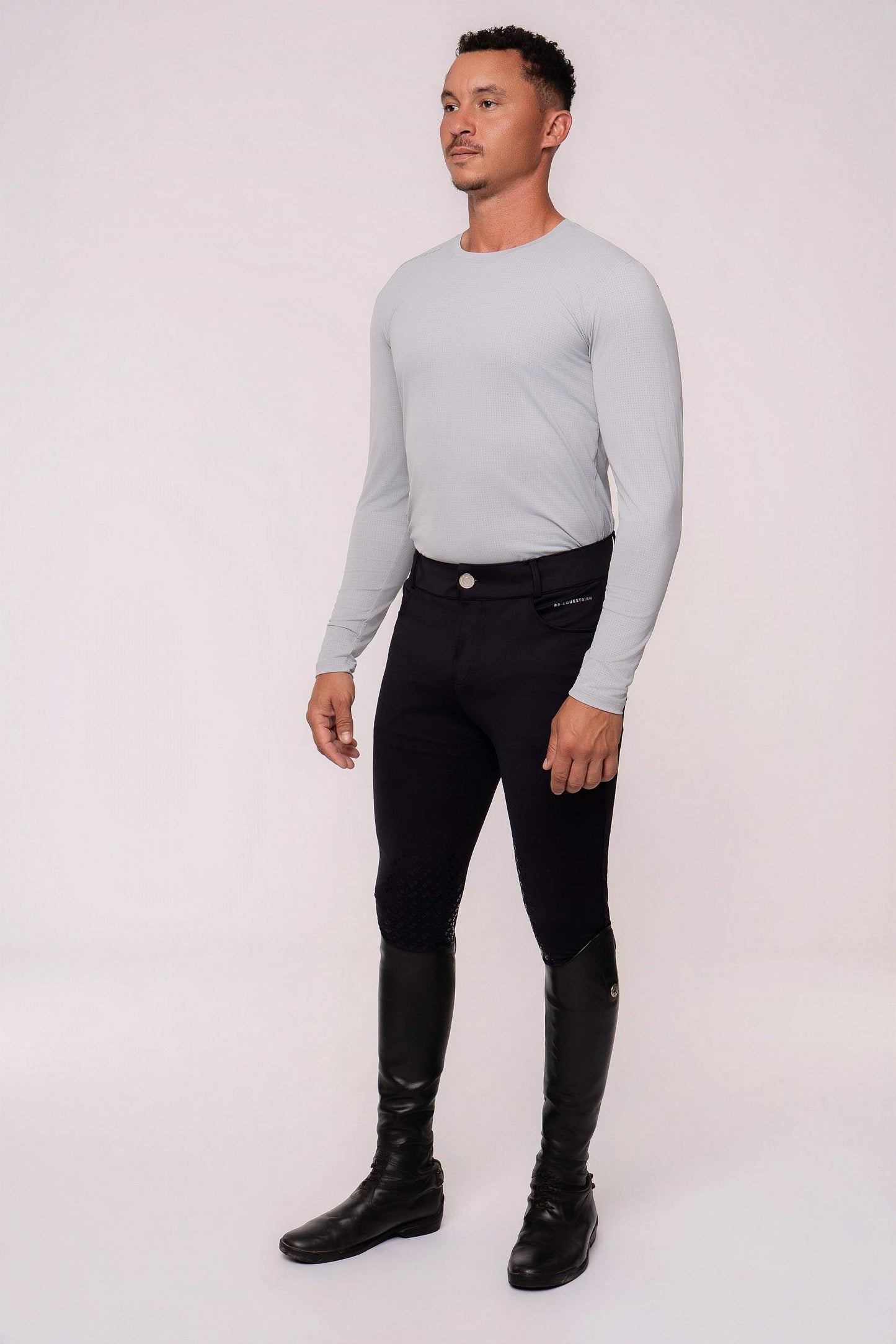 Men's Black Equestrian Breeches