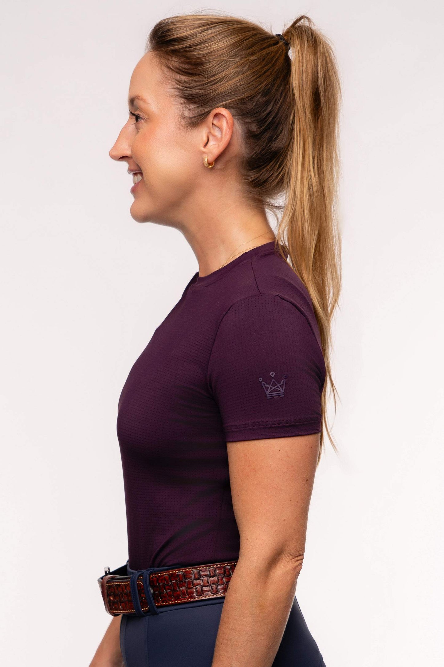 Camiseta Básica Hipismo Fresh Manga Curta Malbec