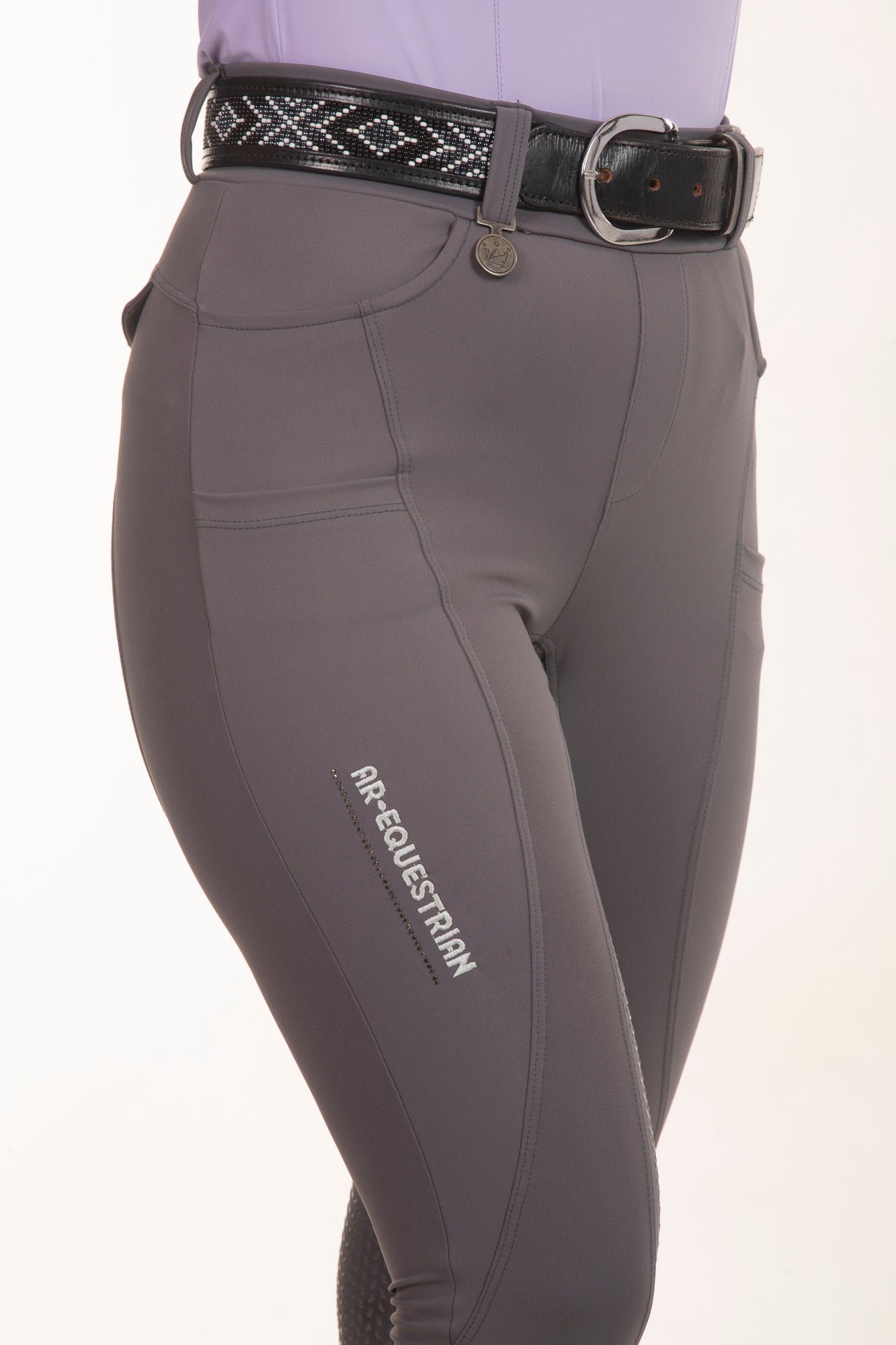 Crystal Silver Horse Riding Leggings