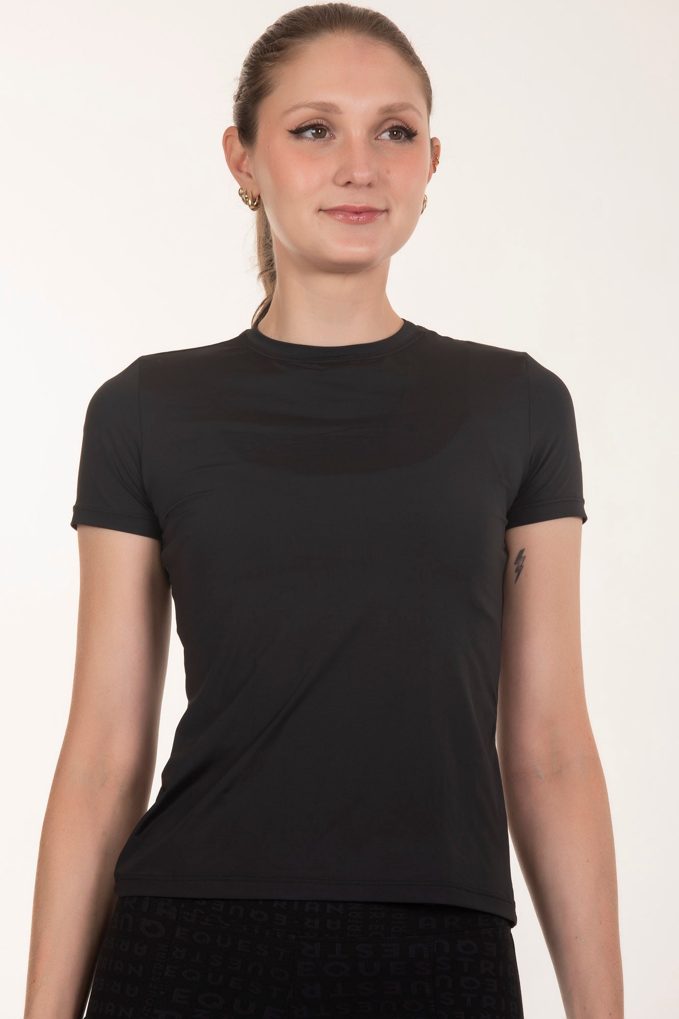 Camiseta Básica Hipismo Manga Curta Preta