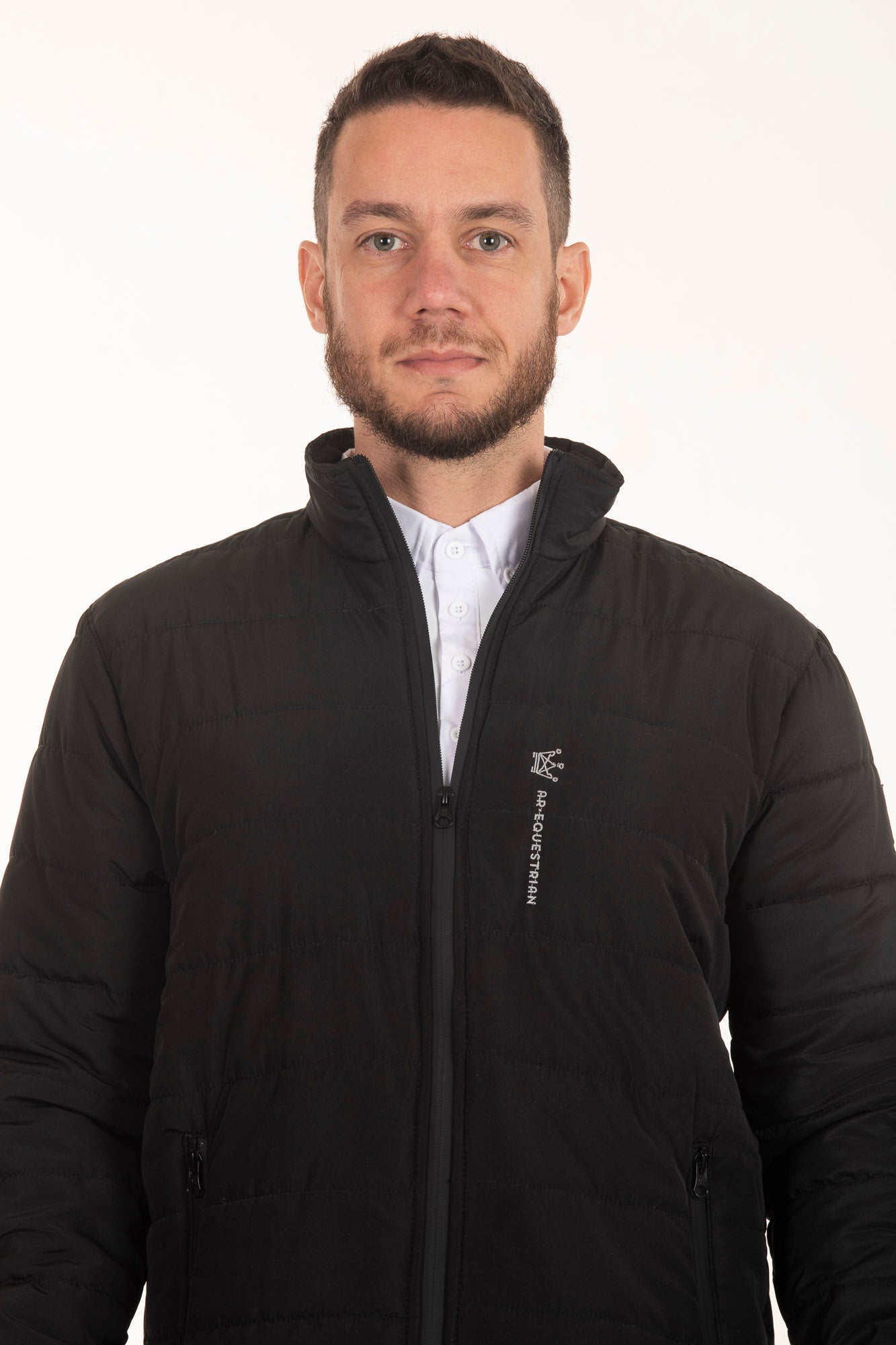 Jaqueta Hipismo Masculina Puffer Preta