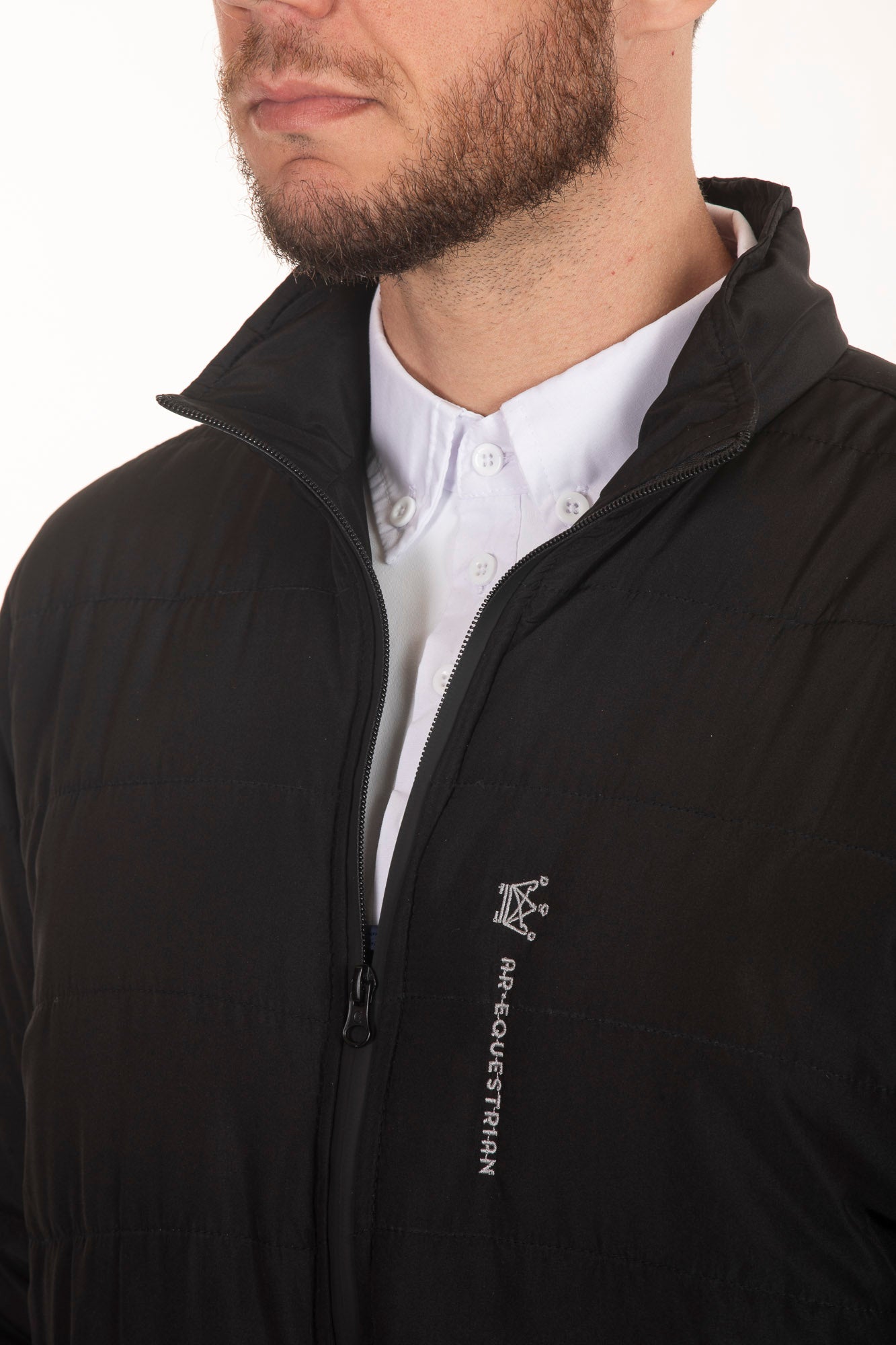 Jaqueta Hipismo Masculina Puffer Preta