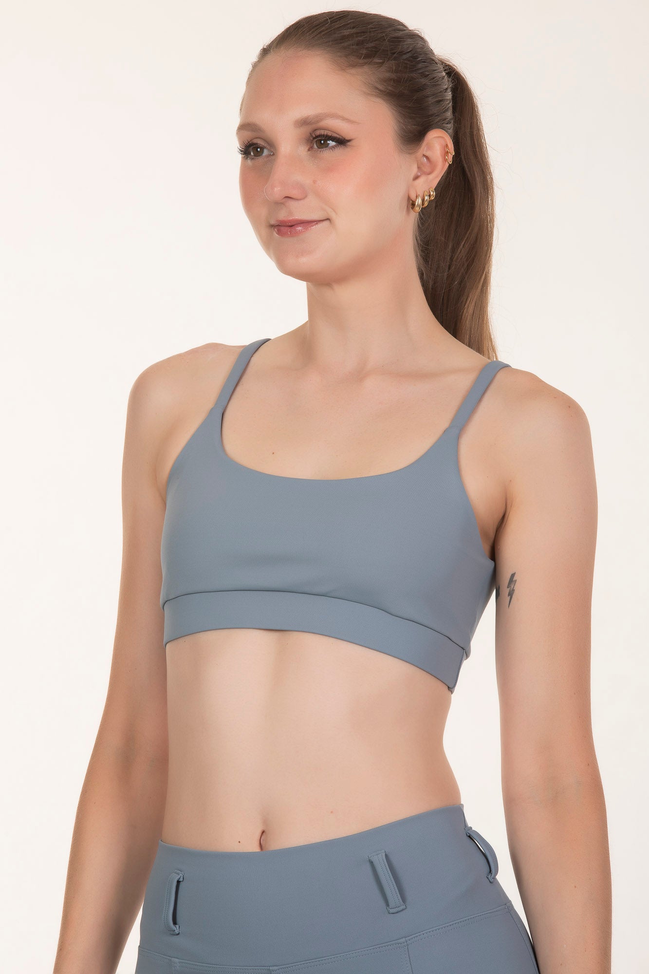 Top Treino Fitness Azul Céu