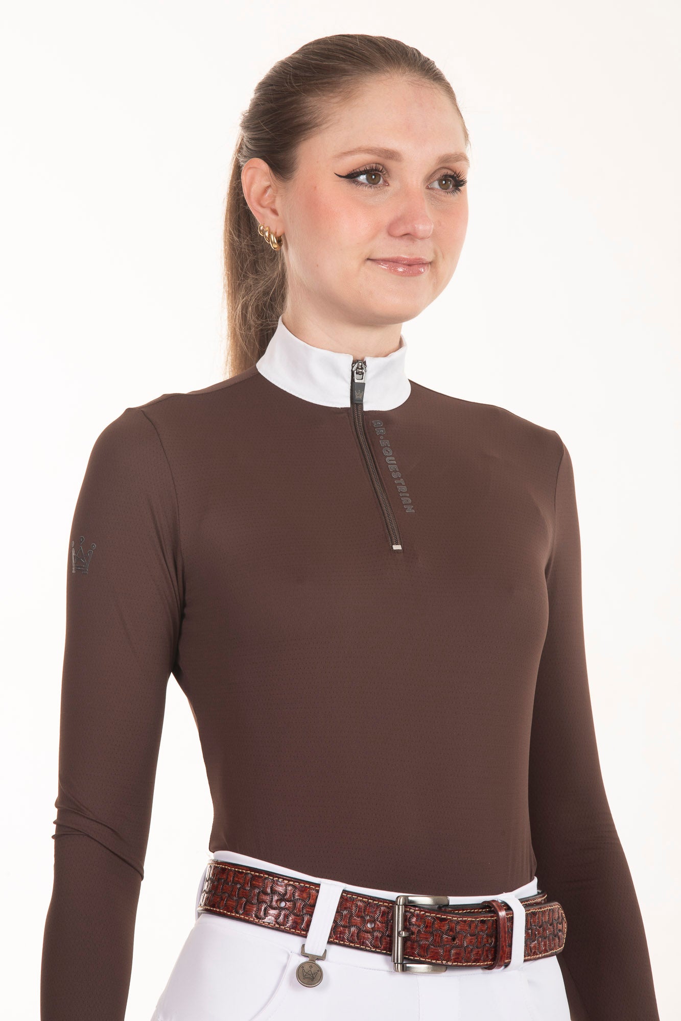 Camisa Hipismo Fresh Manga Longa Café Prova