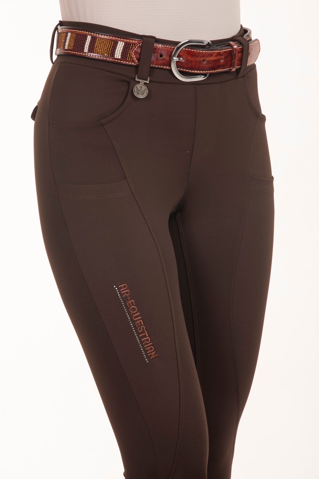 Culote Hipismo Legging Cristal Café