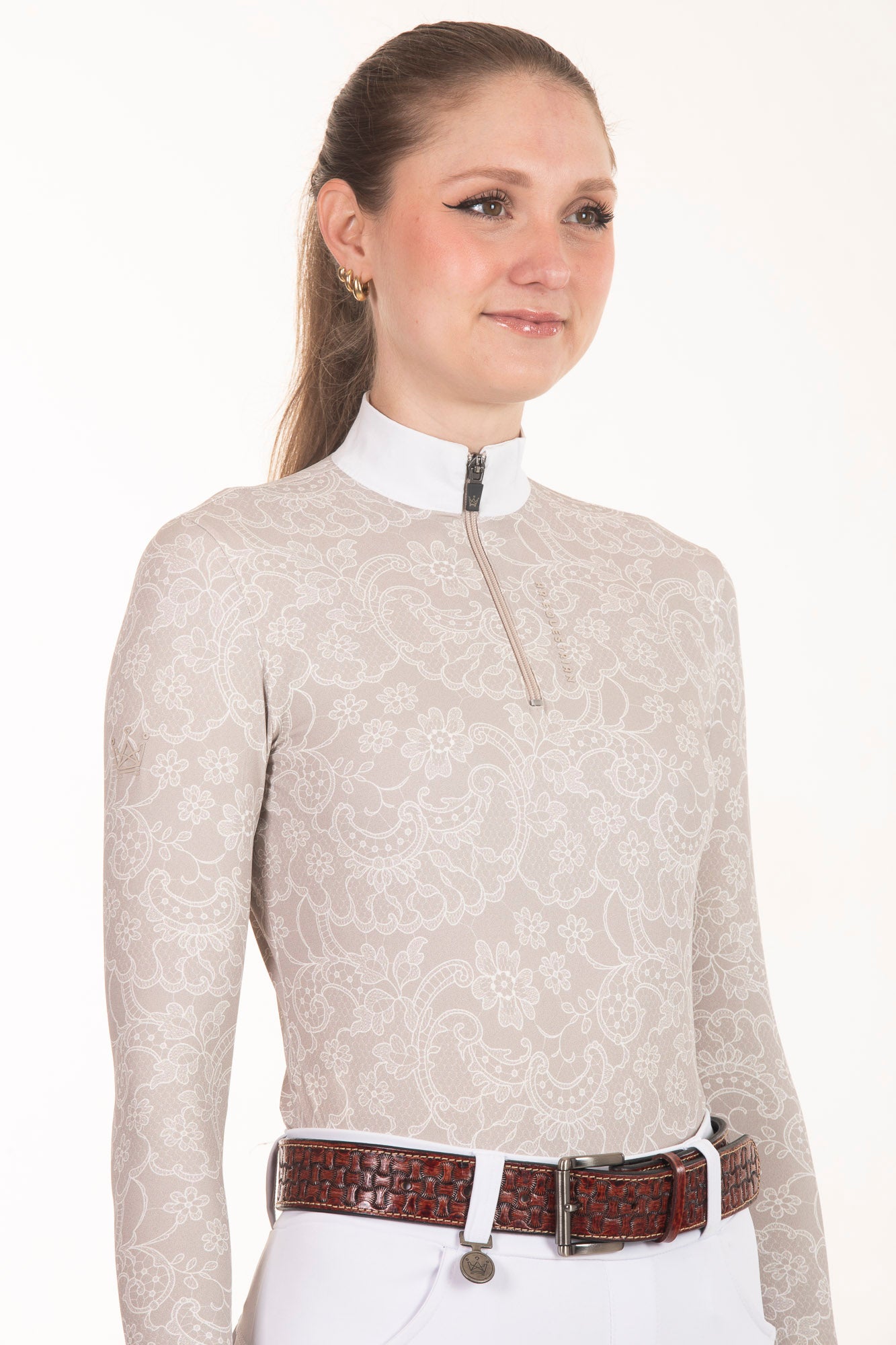 Camisa Hipismo Manga Longa Renda Boho Prova