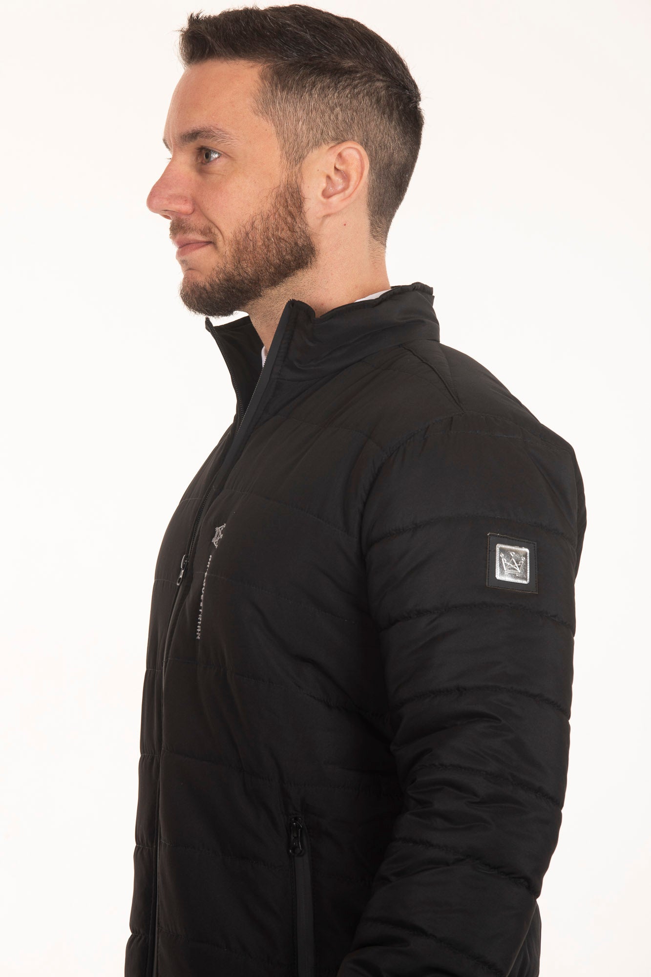 Jaqueta Hipismo Masculina Puffer Preta