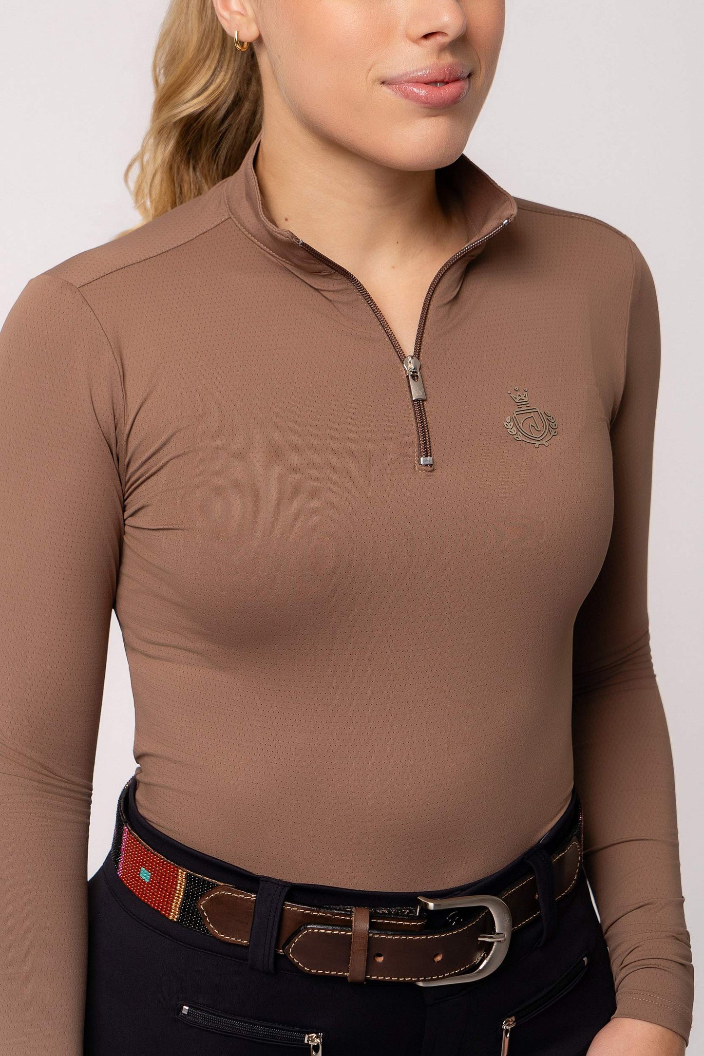 Camisa Hipismo Fresh Manga Longa Cappuccino