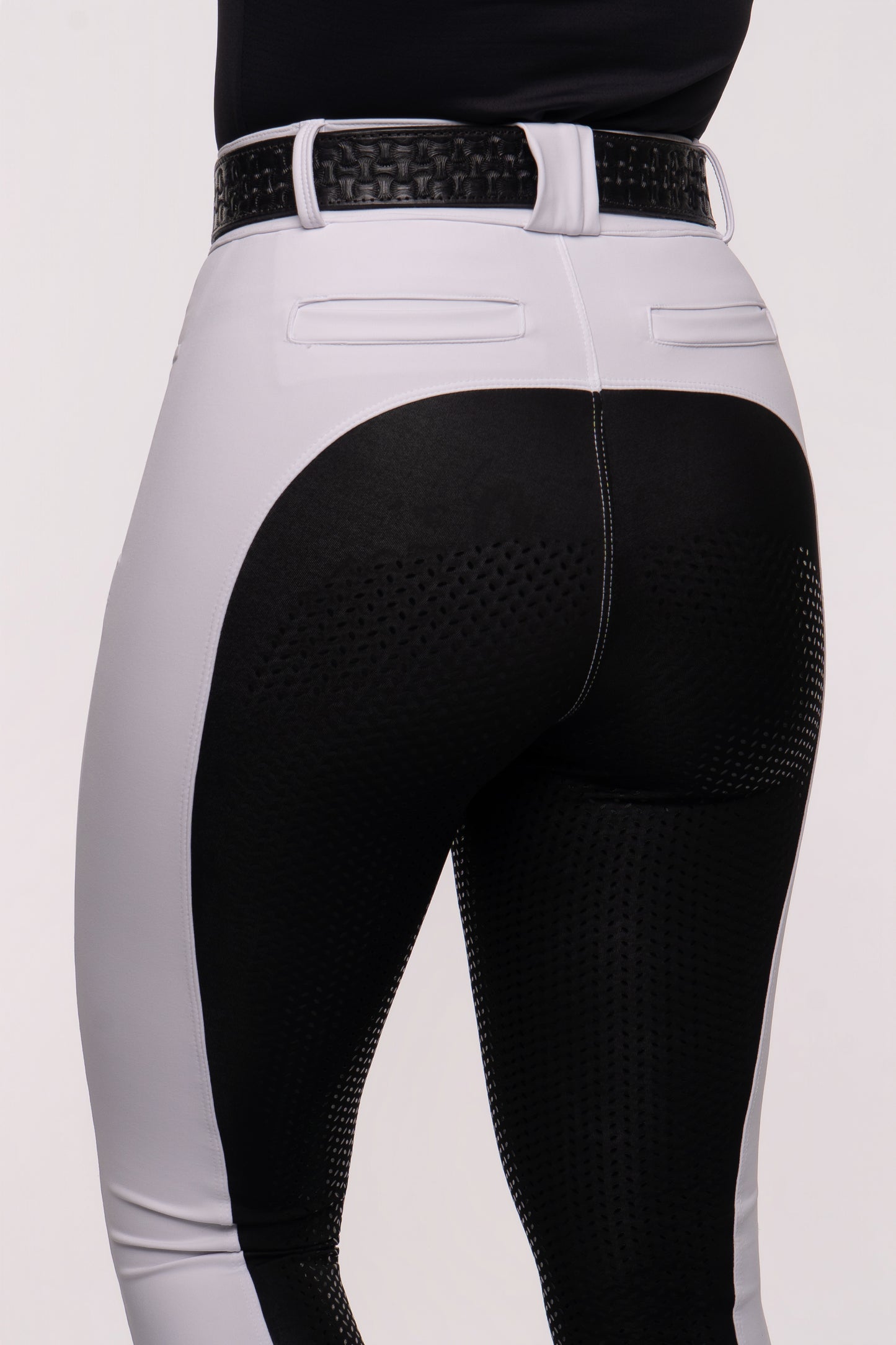 Culote Hipismo Premium Bicolor Branco e Preto - *PRÉ VENDA - Envios à partir de 28/10*