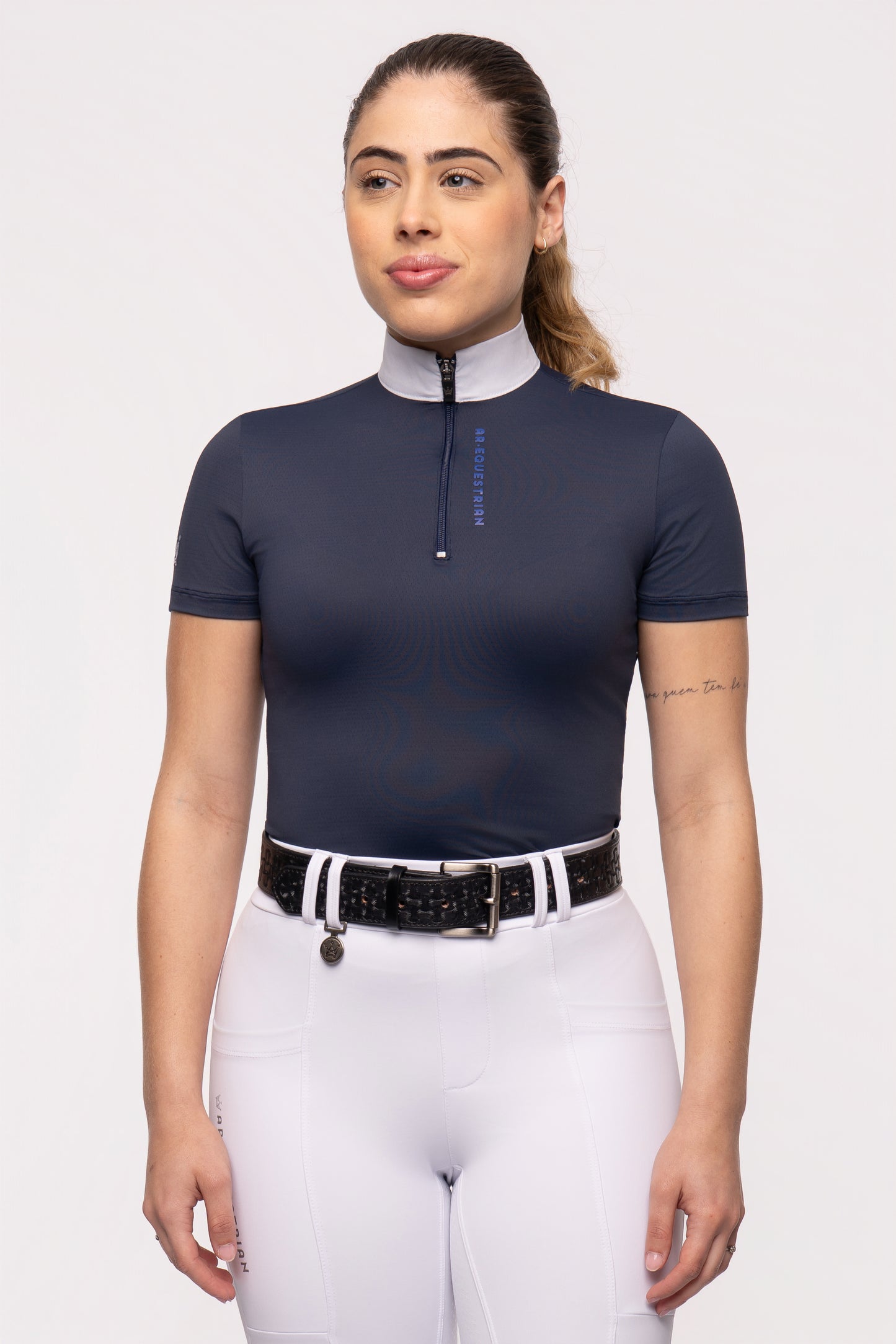 Camisa Hipismo Fresh Manga Curta Marinho Prova