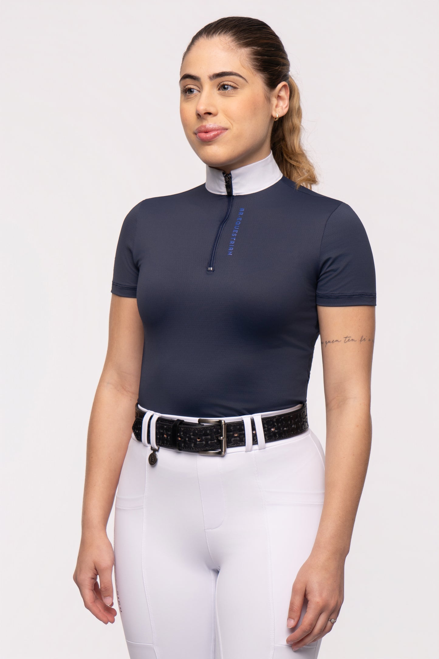 Camisa Hipismo Fresh Manga Curta Marinho Prova