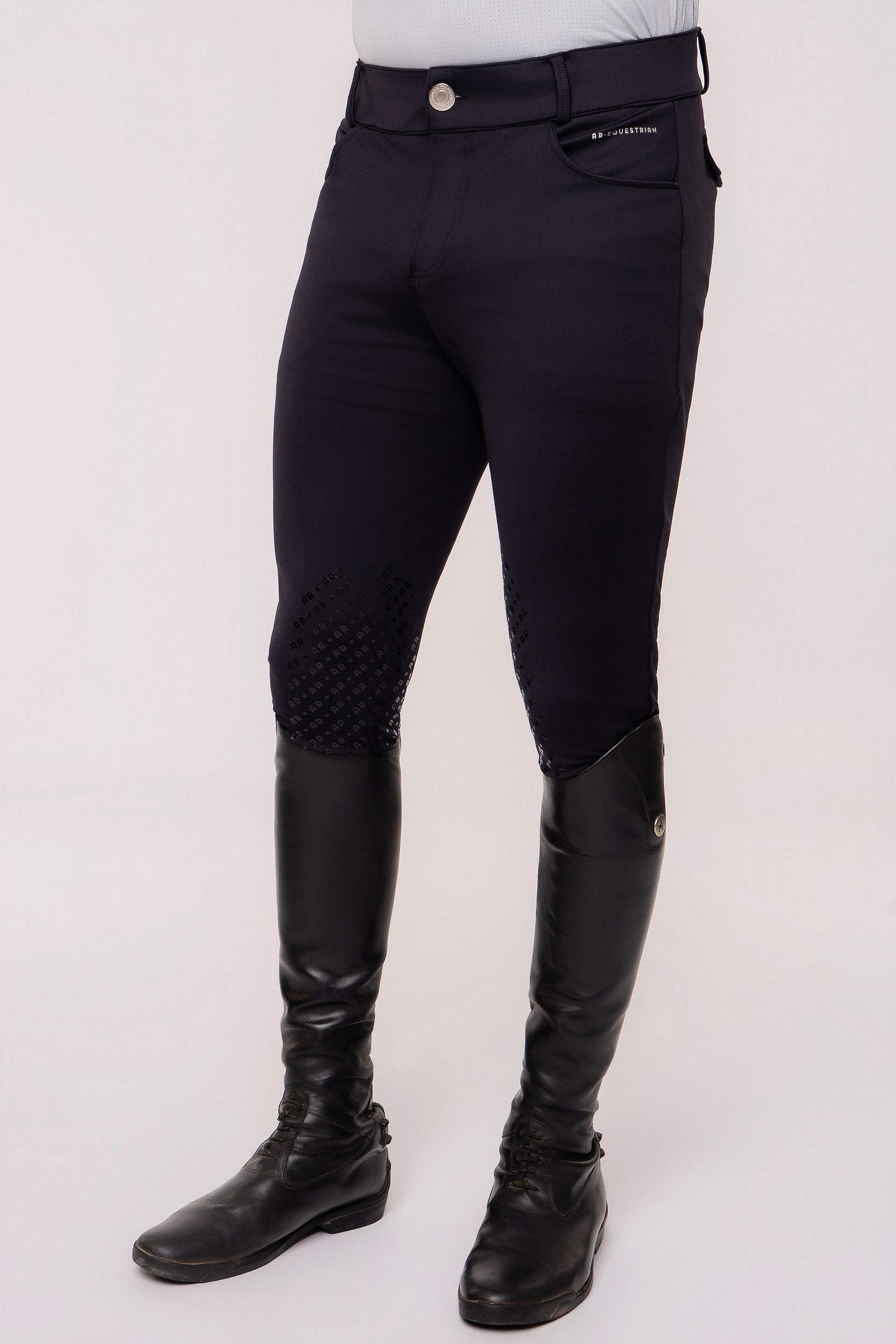 Men's Black Equestrian Breeches