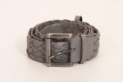 Silver Braided Leather Equestrian Belt