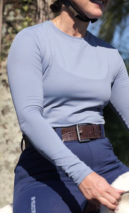 Basic Equestrian T-Shirt Short Sleeve Fresh Sky Blue