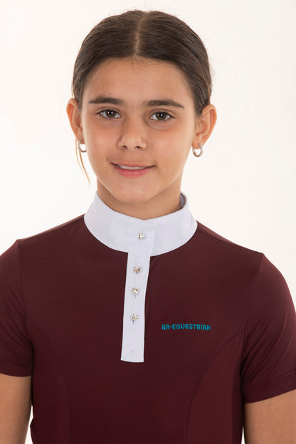 Fresh Crystal Wine Children's Equestrian Shirt