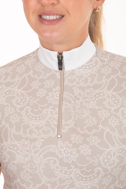 Camisa Hipismo Manga Curta Renda Boho Prova