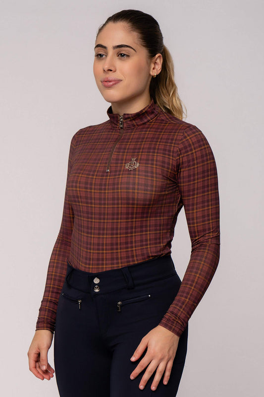 Camisa Hipismo Manga Longa Vichy
