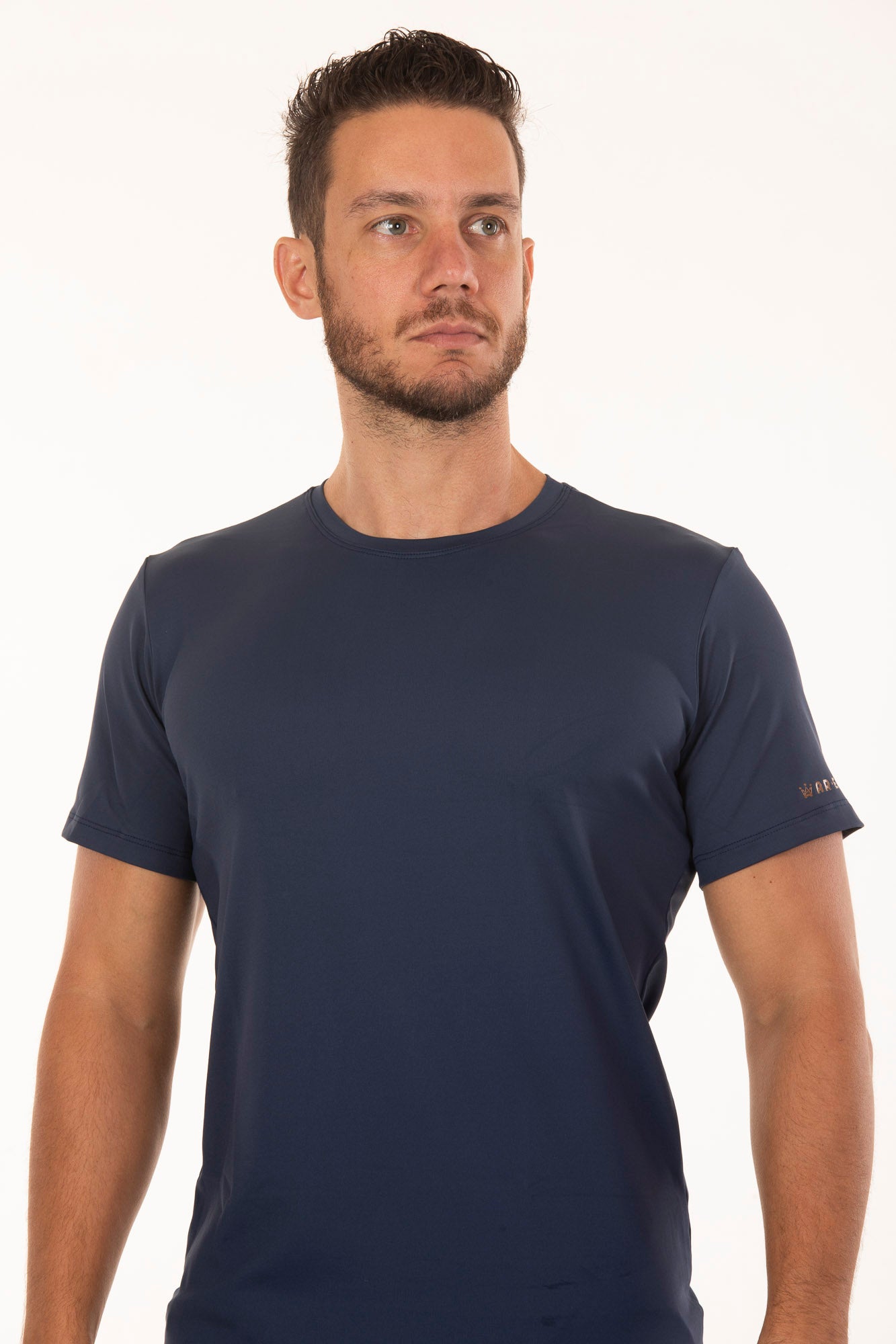 Men's Short Sleeve Equestrian T-Shirt Navy Blue