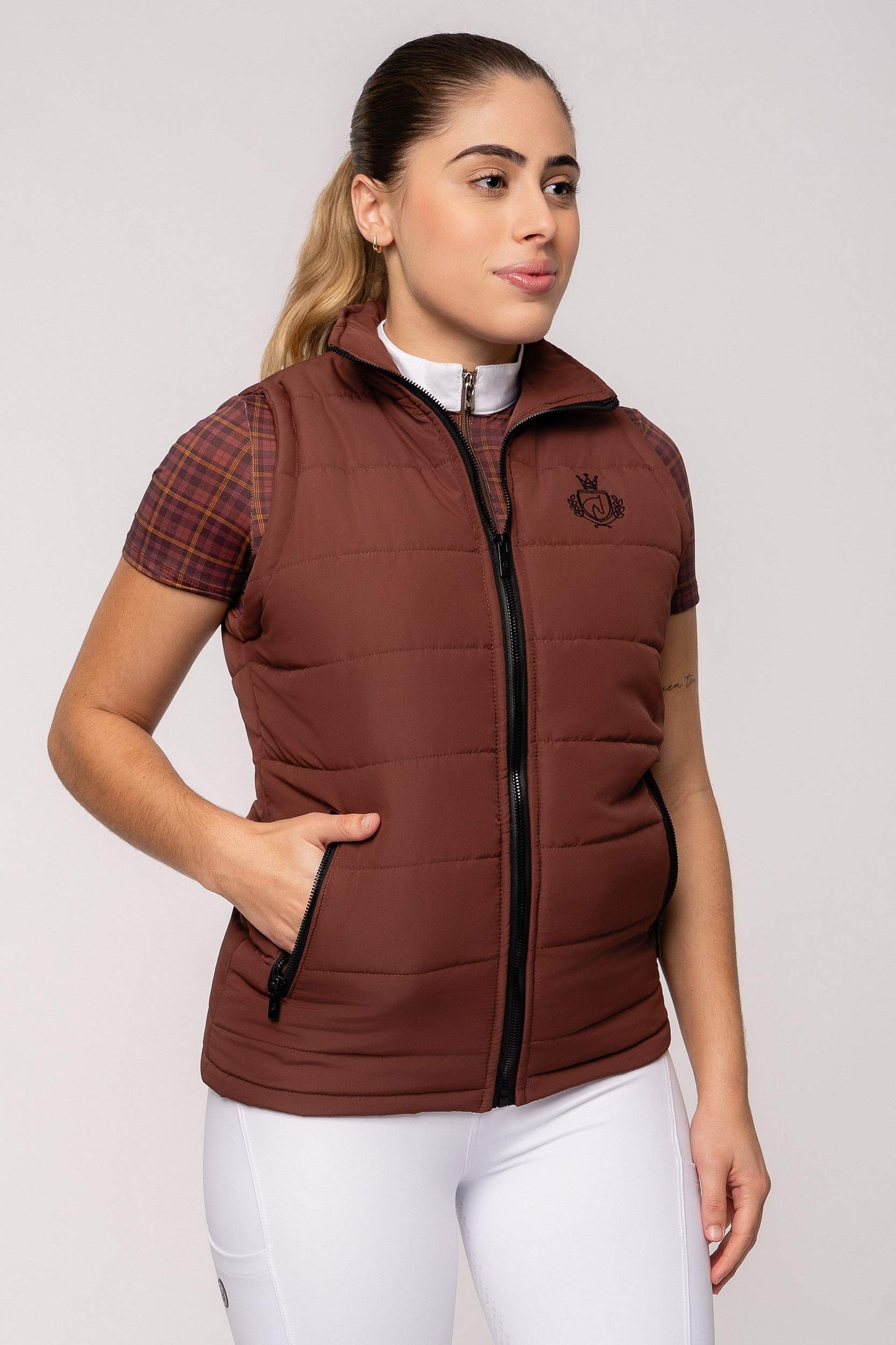 Colete Puffer Café