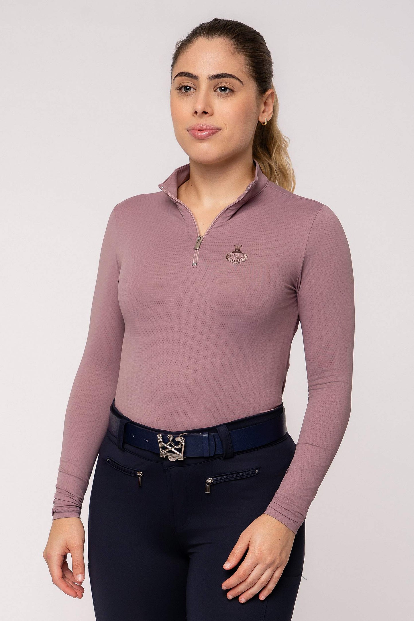Camisa Hipismo Fresh Manga Longa Lilás Antigo