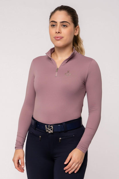 Camisa Hipismo Fresh Manga Longa Lilás Antigo