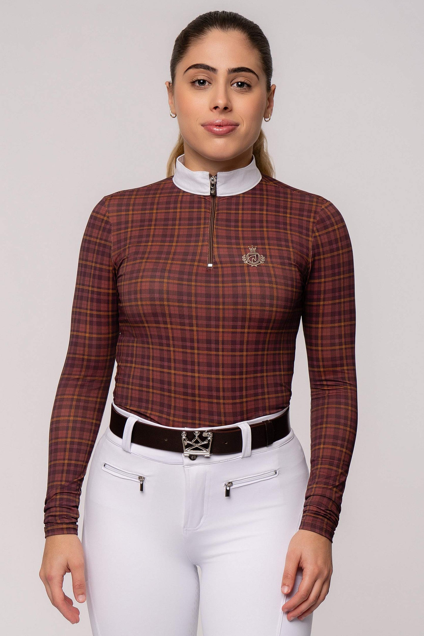 Camisa Hipismo Manga Longa Vichy Prova