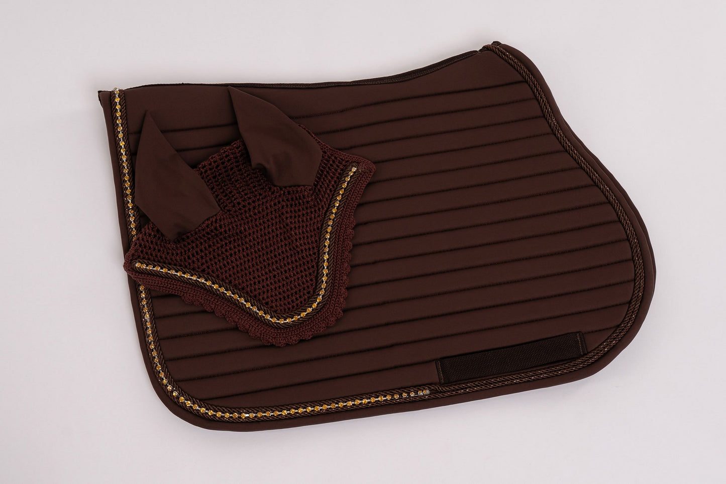Conjunto Manta e Touca Café