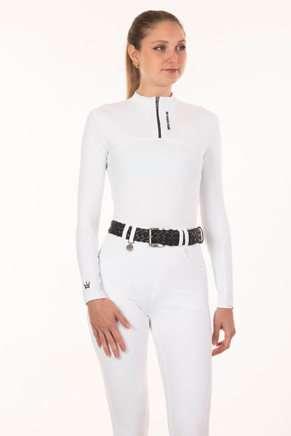 New White Panel Equestrian Shirt