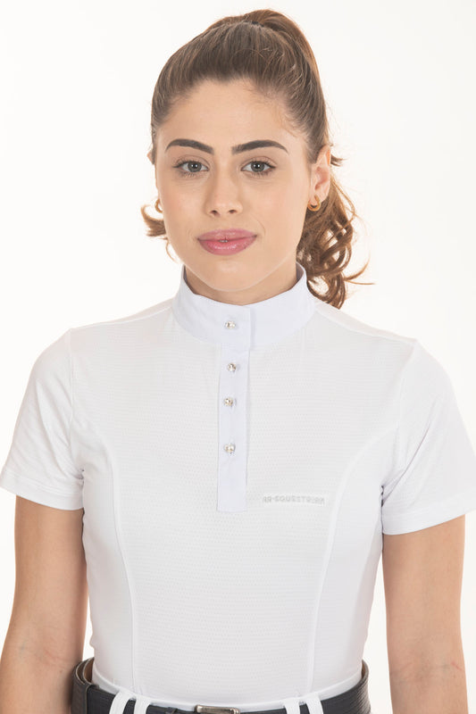 Fresh Crystal White Equestrian Shirt