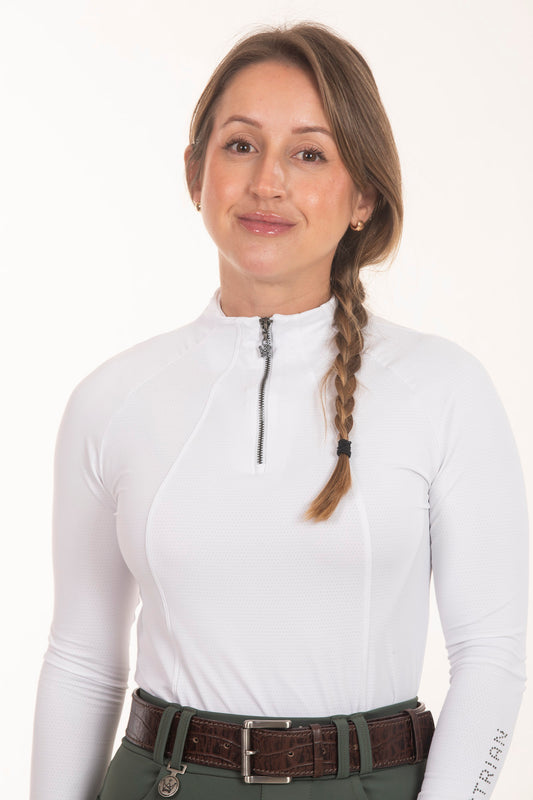 White Crystal Gomos Equestrian Shirt