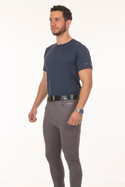 Men's Silver Equestrian Breeches