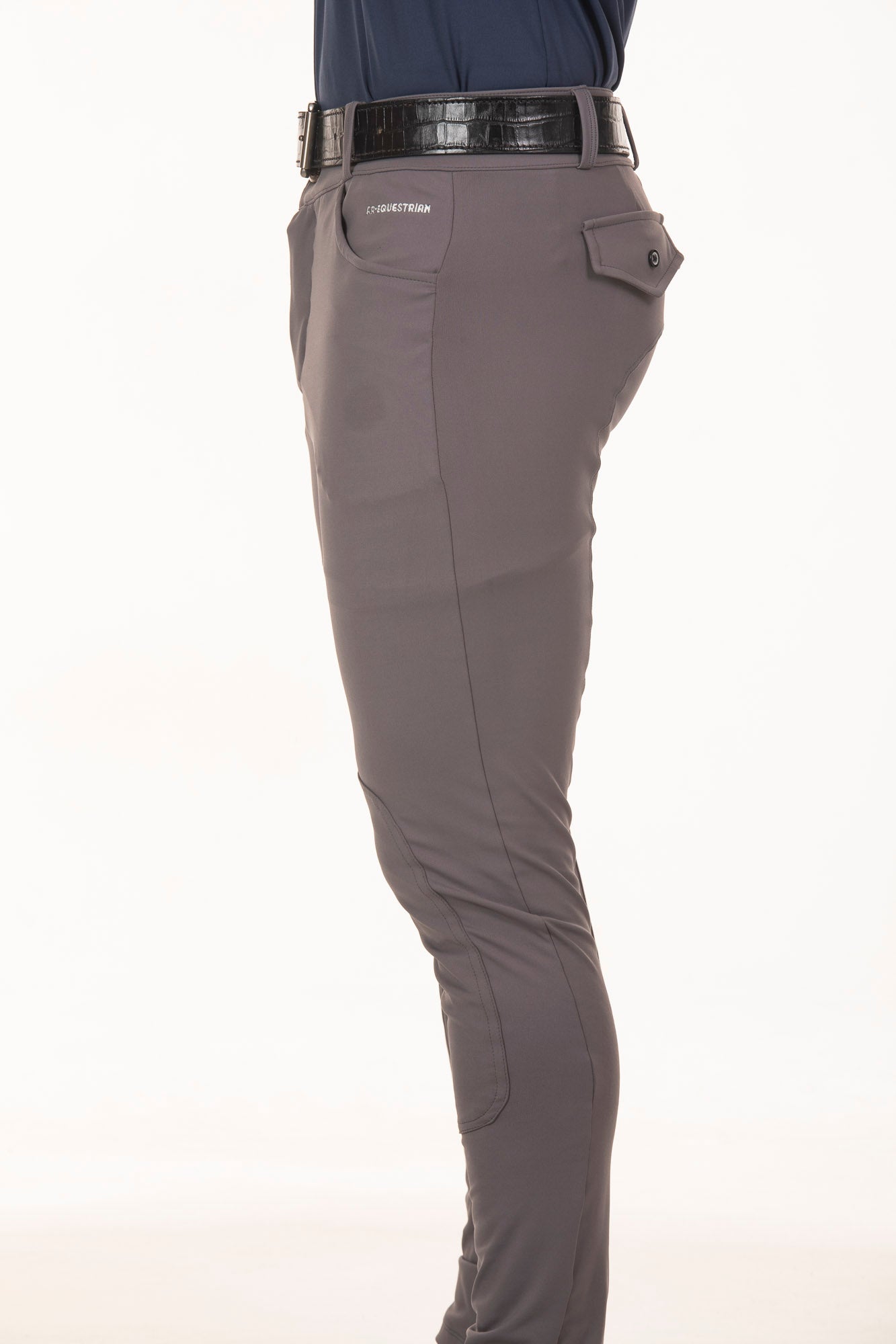 Men's Silver Equestrian Breeches