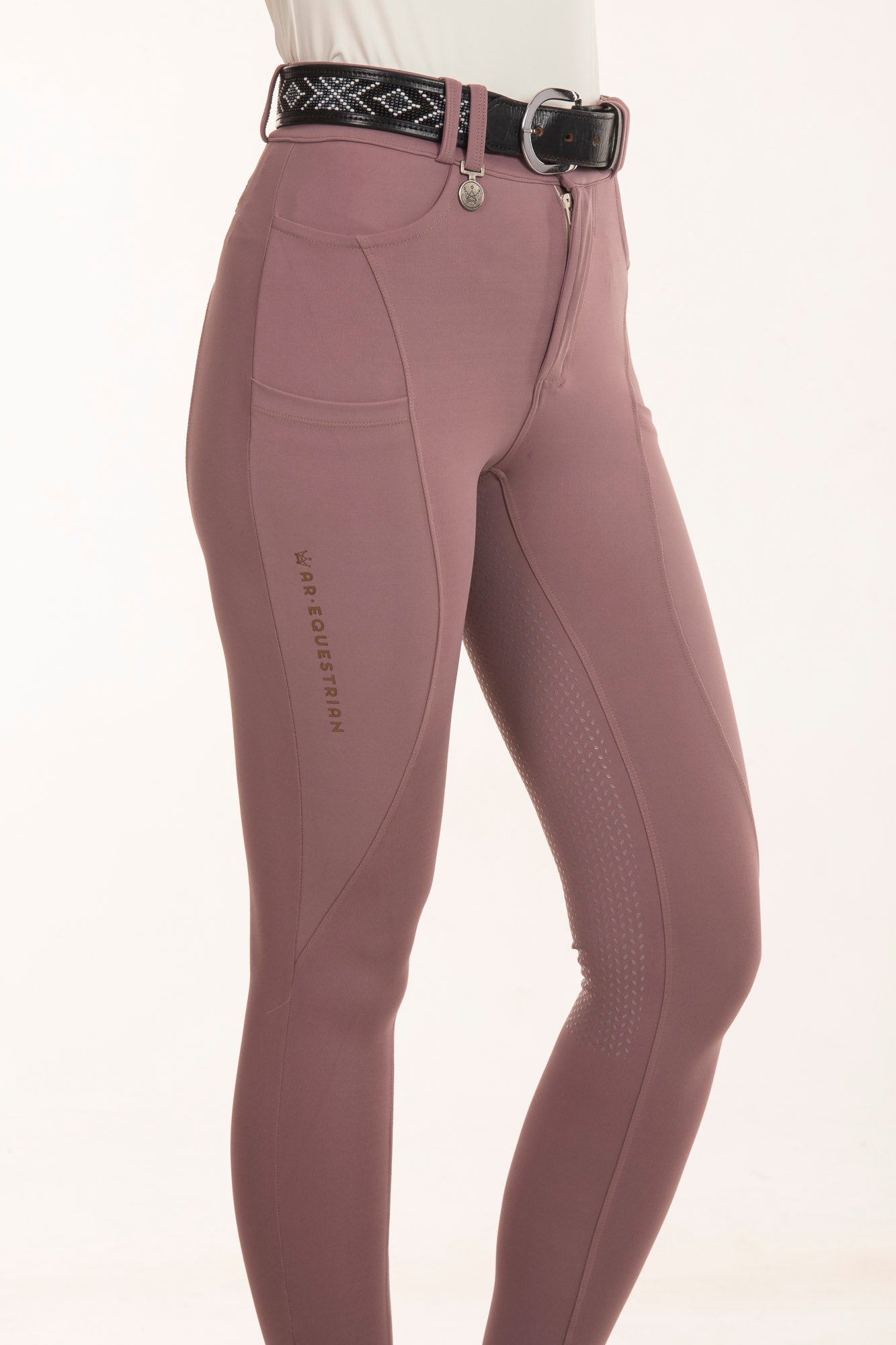 Premium Equestrian Breeches in Old Lilac