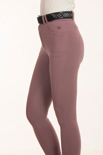 Premium Equestrian Breeches in Old Lilac