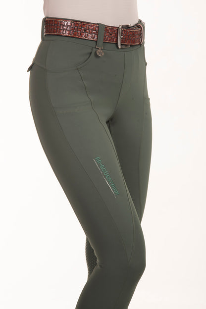 Culote Hipismo Legging Cristal Verde Cacto