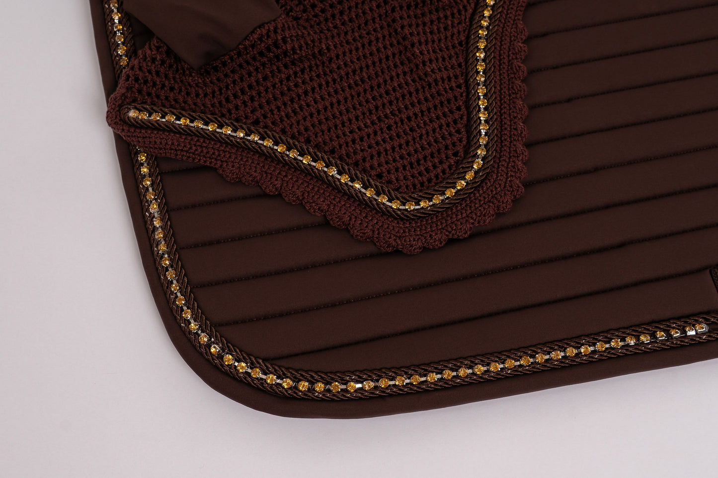 Conjunto Manta e Touca Café