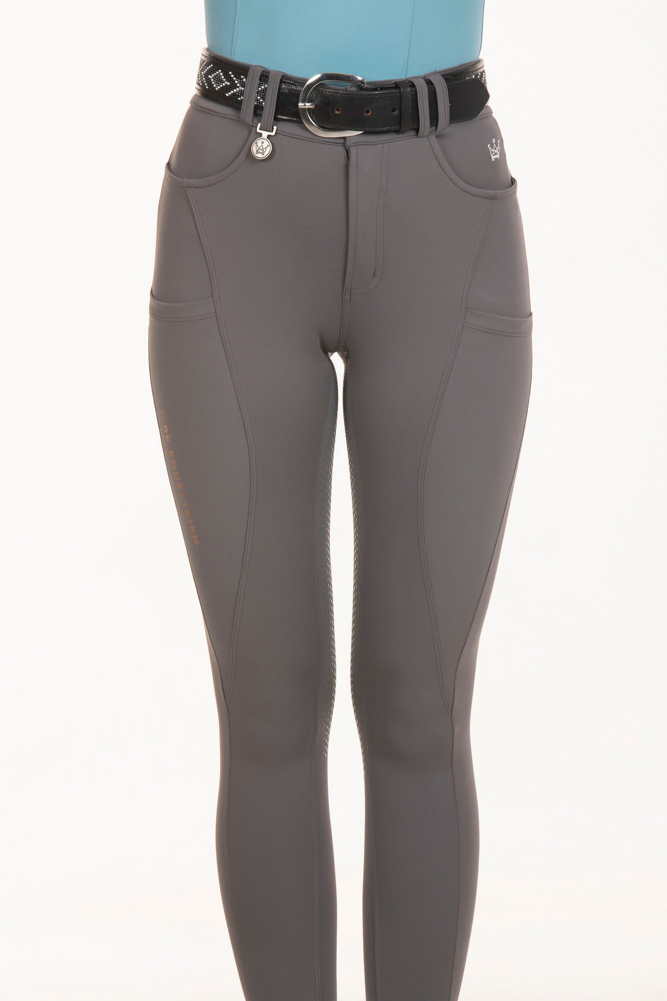 Premium Silver Equestrian Breeches