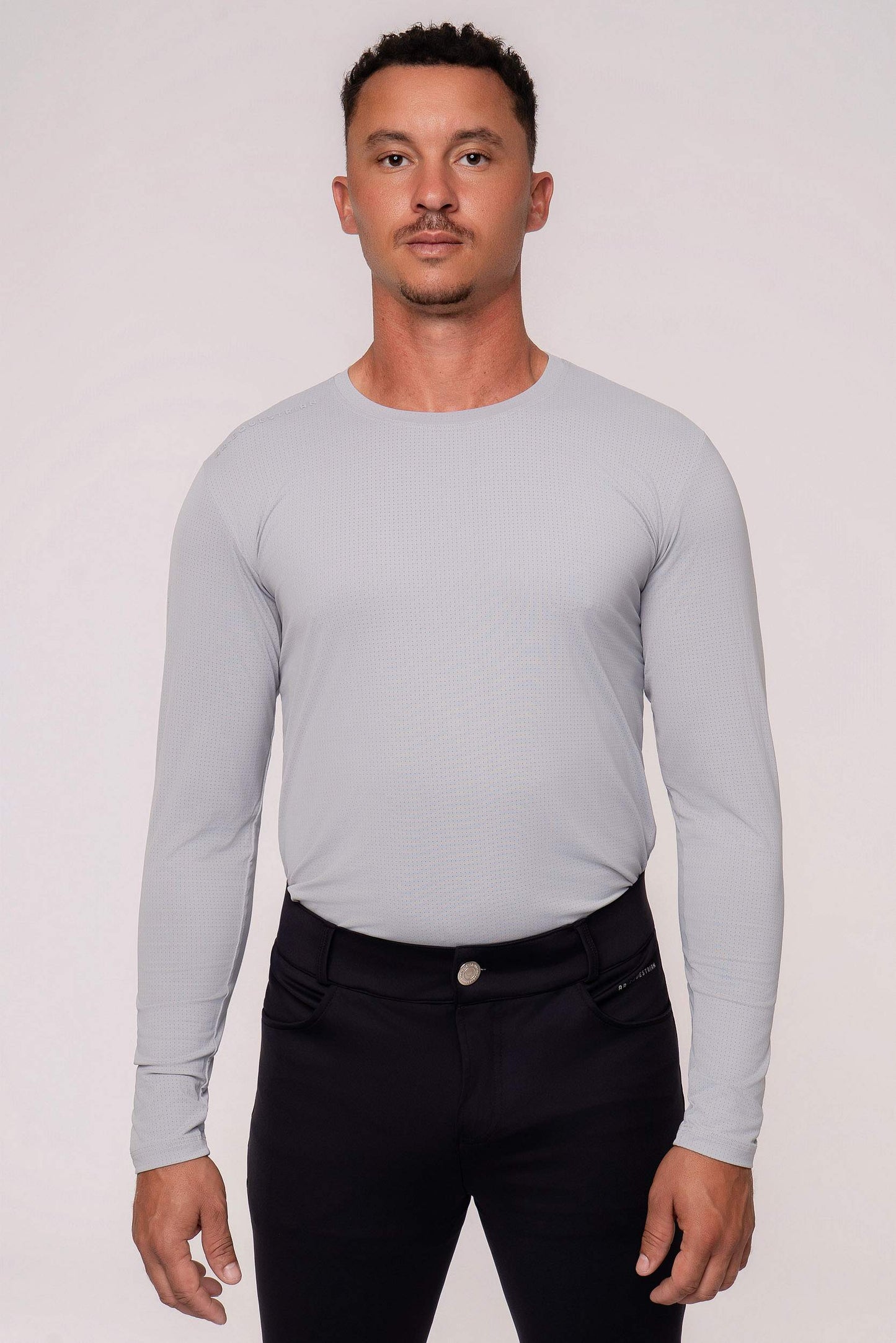 Camiseta Hipismo Masculina Manga Longa Platina