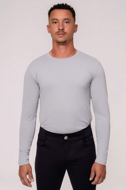 Camiseta Hipismo Masculina Manga Longa Platina