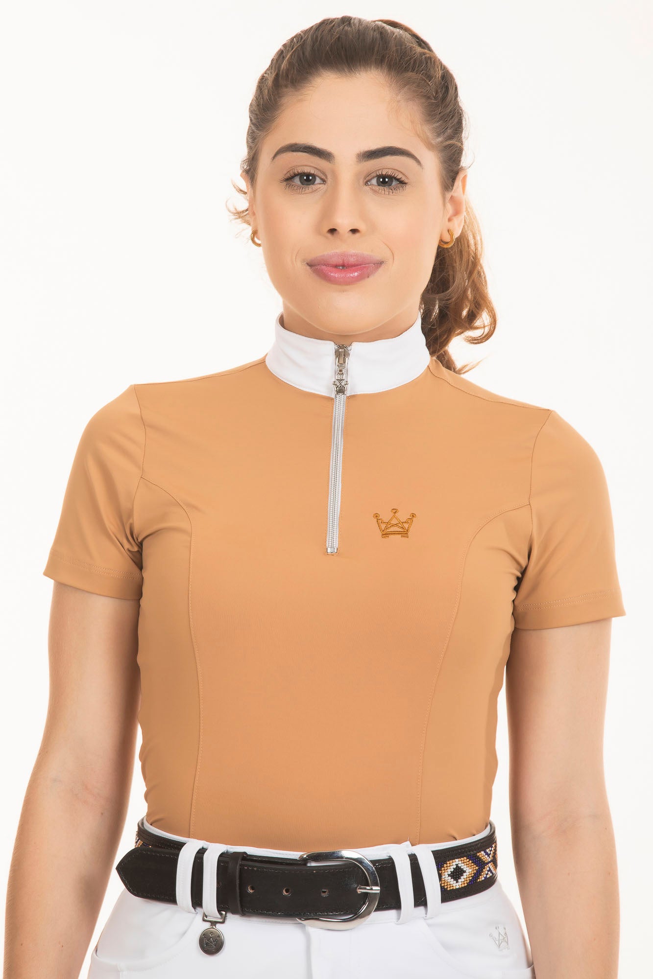 Equestrian Shirt Short Sleeve Caramel Test