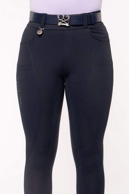 Culote Hipismo Legging Cristal Azul Dark