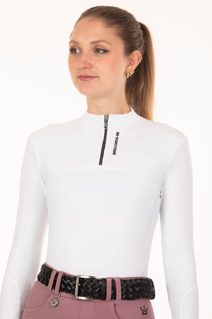 New White Panel Equestrian Shirt