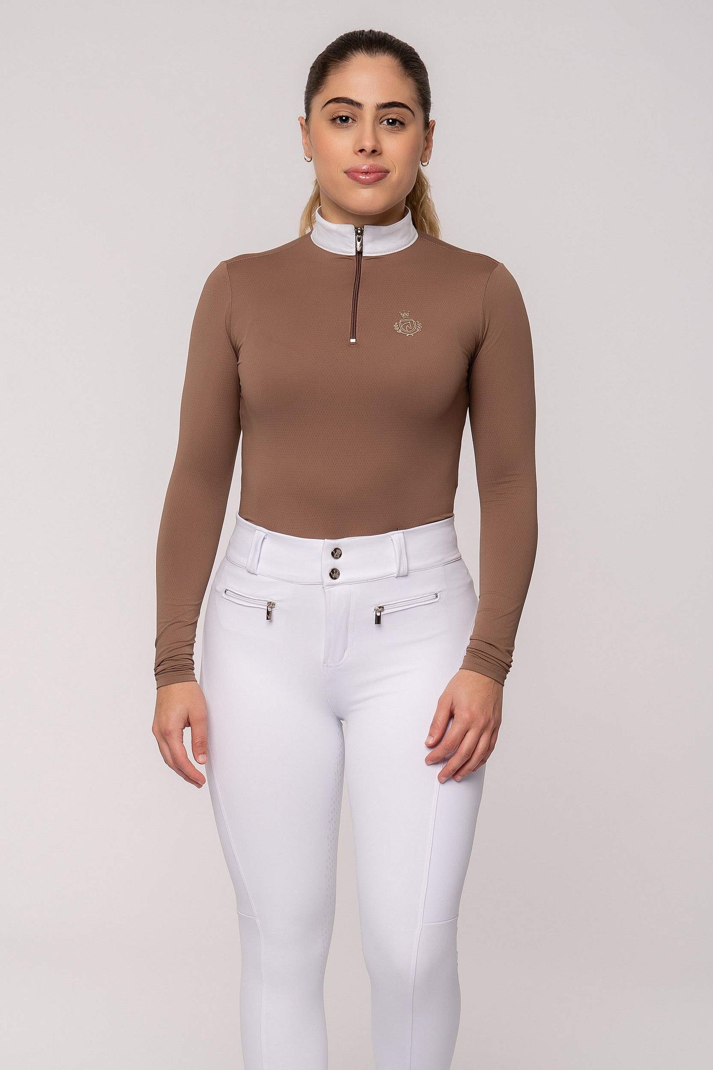 Camisa Hipismo Fresh Manga Longa Cappuccino Prova