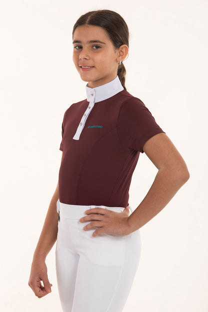 Camisa Hipismo Fresh Cristal Vinho Infantil