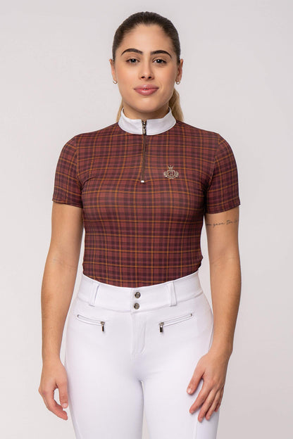 Camisa Hipismo Manga Curta Vichy Prova
