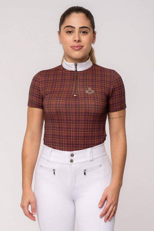 Camisa Hipismo Manga Curta Vichy Prova