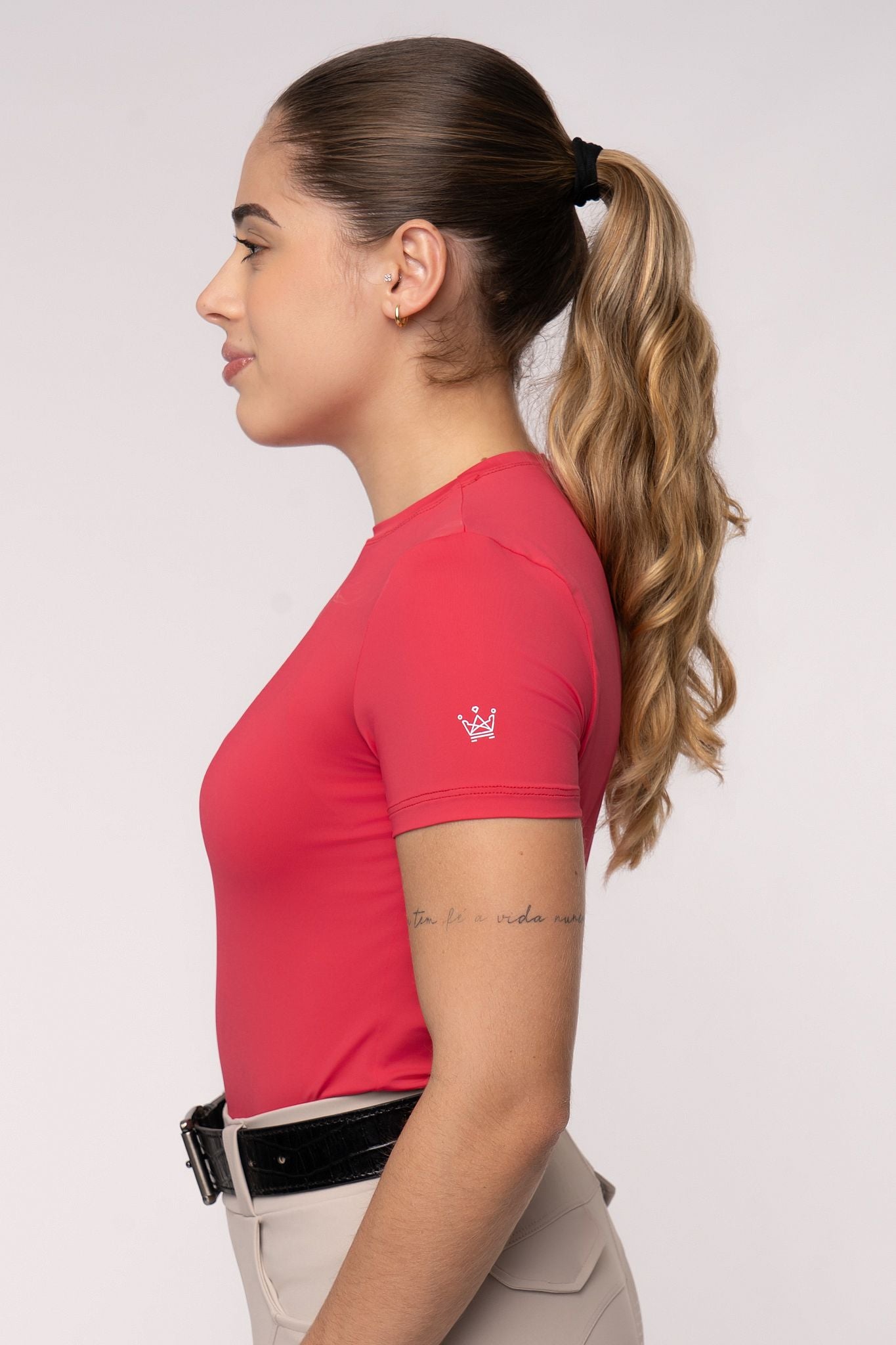 Camiseta Básica Hipismo Manga Curta Lichia