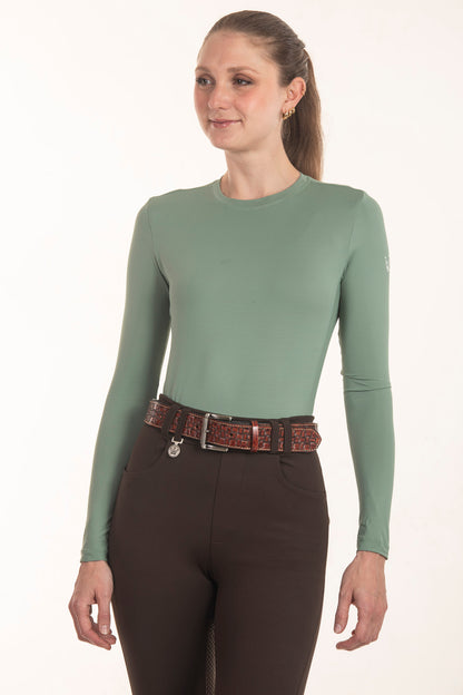 Basic Equestrian T-Shirt Short Sleeve Fresh Sage Green
