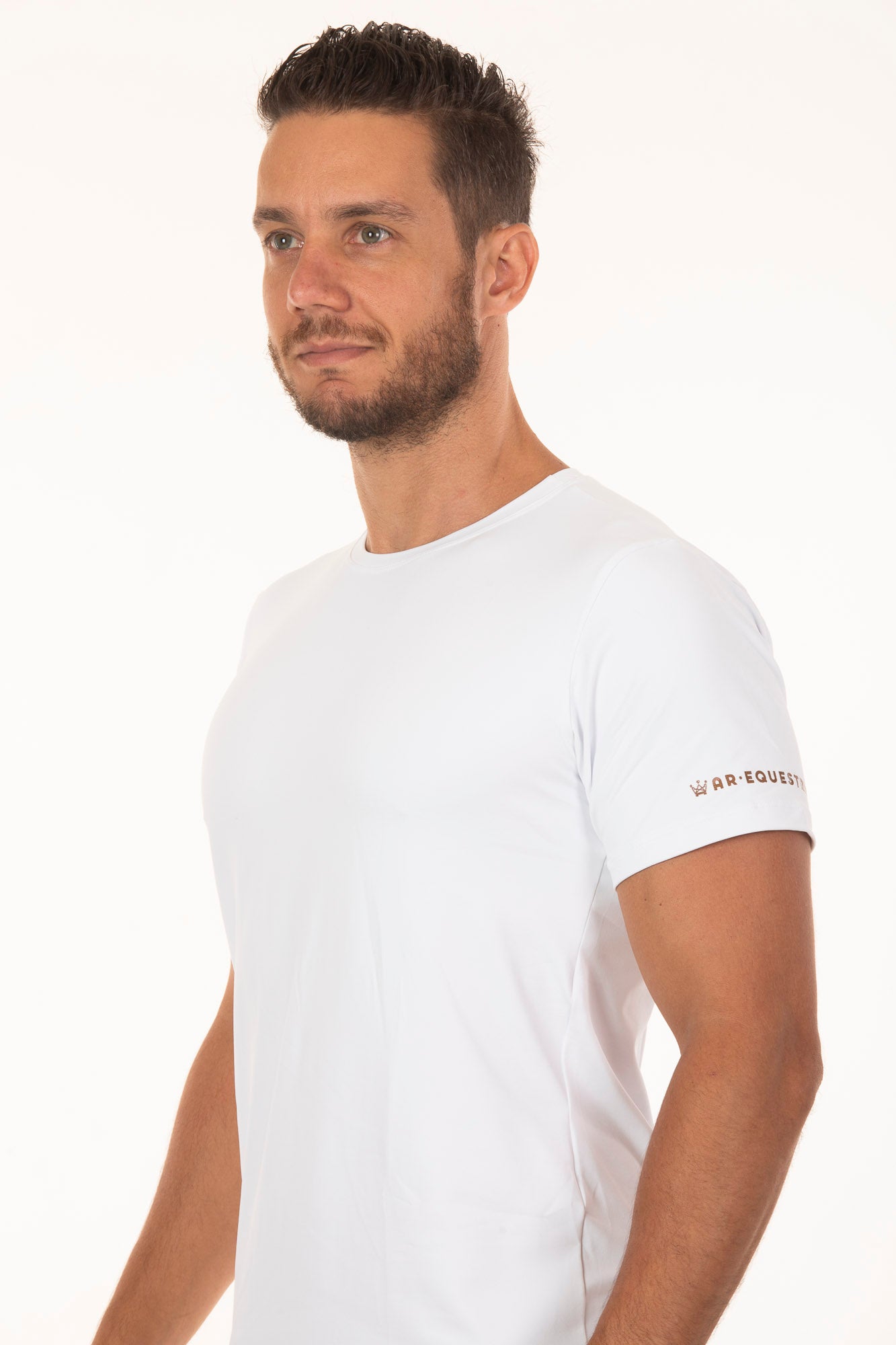 Men's White Equestrian Short Sleeve T-Shirt